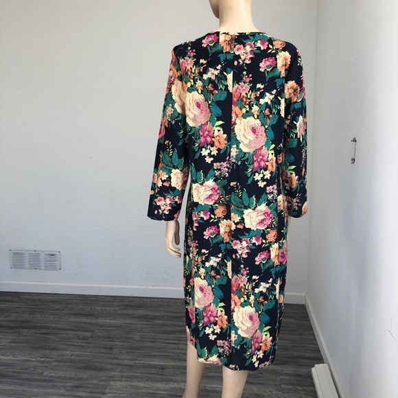 RV XUAN midi 3/4 sleeve floral dress size:XXL - Picture 6 of 11
